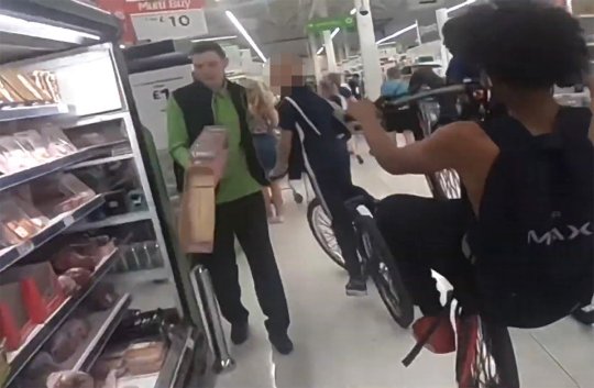 Anti-social behaviour - cycling in an Asda store to generate content for a YouTube channel.